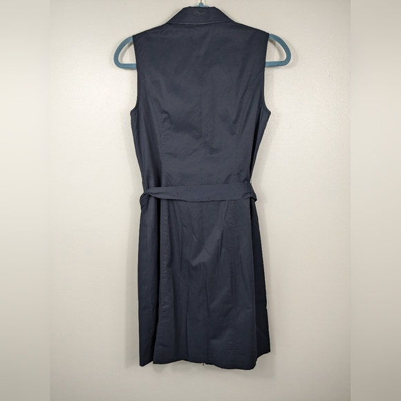 Doncaster Full Zip Collared Dress Belted Size Medium Business Casual Navy Blue - Picture 10 of 16